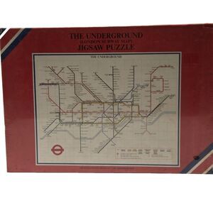 Vintage 1973 The Underground London Subway Map 500pc Puzzle Gameophiles Sealed
